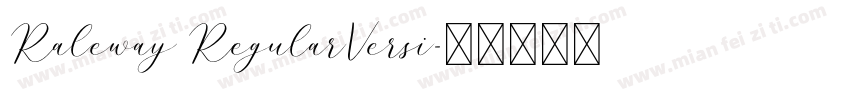 Raleway RegularVersi字体转换